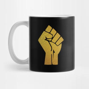 Black Lives Matter Fist Gold Mug